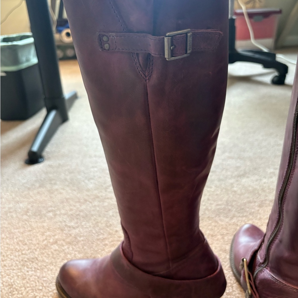 John Fluevog Women's Tall Leather Boots in Purple - Picture 7 of 8
